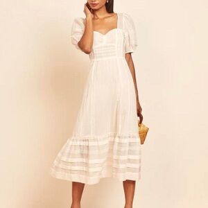 Elegant White Midi Dress